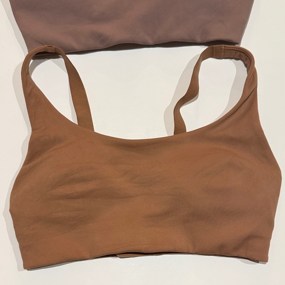 Set of 2 - lululemon athletica Brown and Tan Bra Duo - Picture 3 of 10